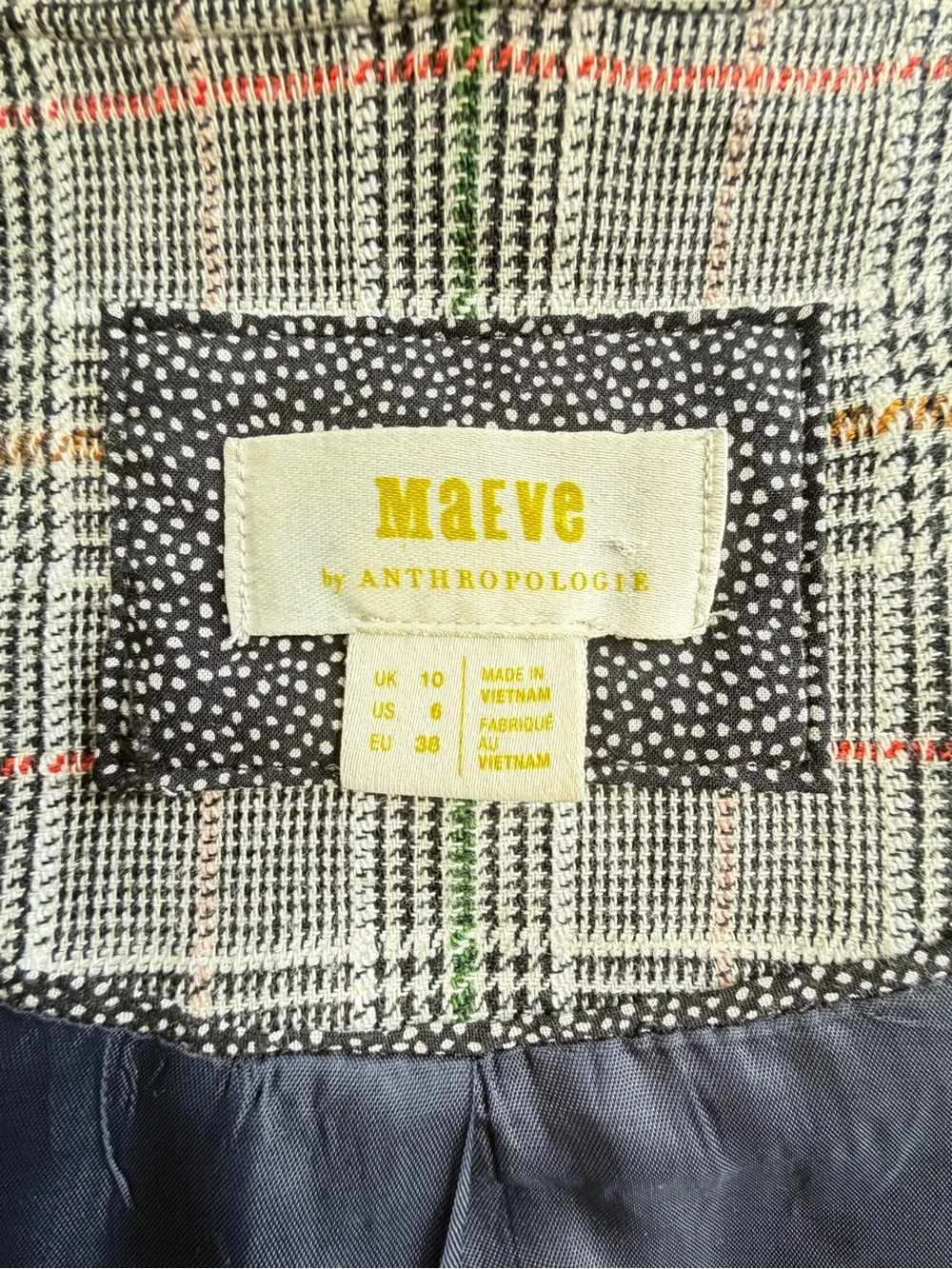 Anthropologie classic plaid